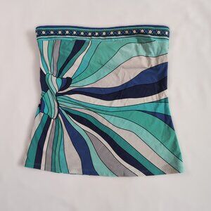 MICHAEL by Michael Kors Retro Swirl Pattern Strapless Tankini